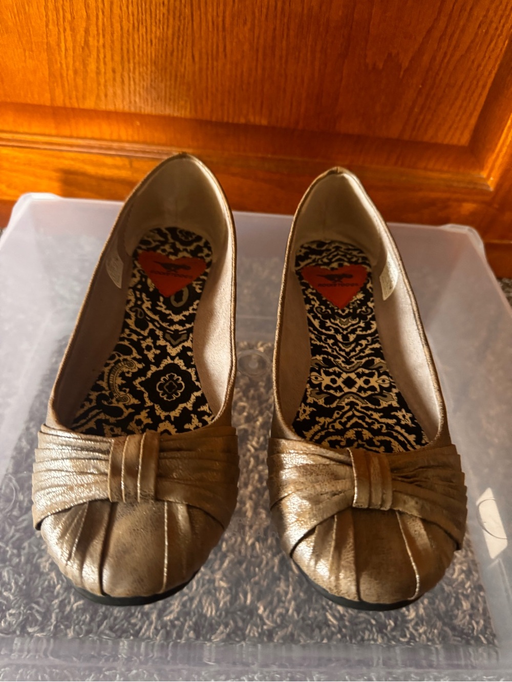 women’s rocket dog flat shoes metallic